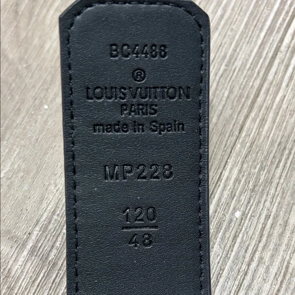 Louis Vuitton Black and Brown Checkered Men's Belt size 34-36 - Picture 2 of 4